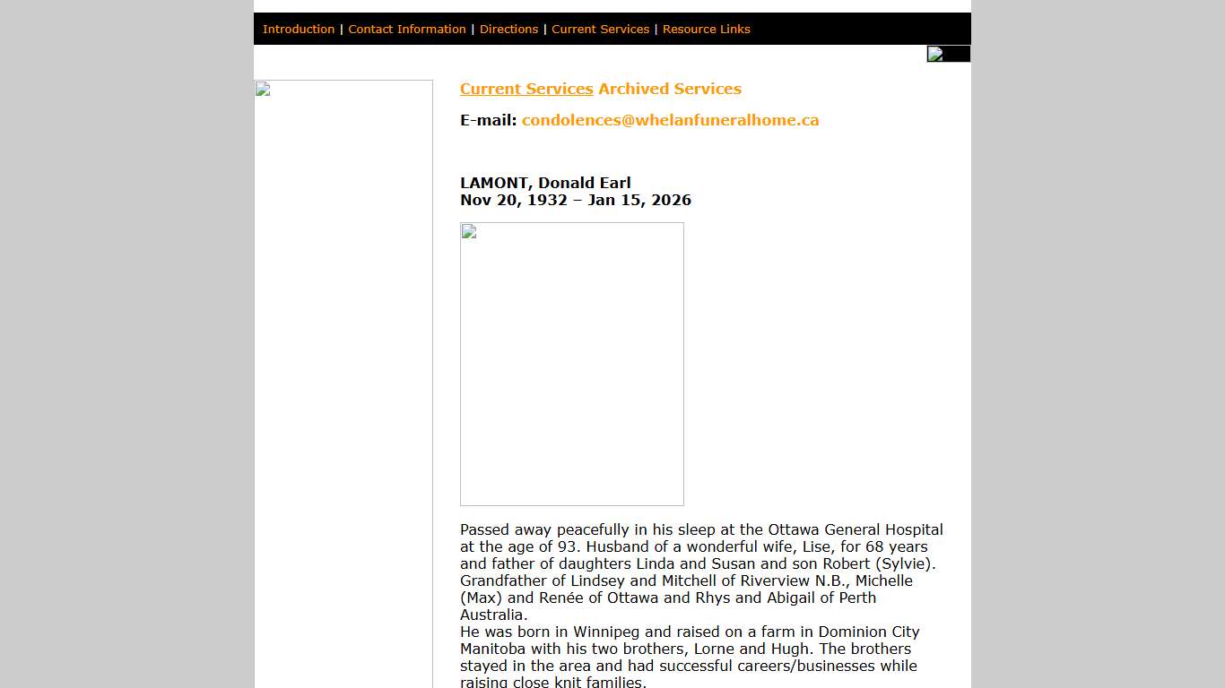 Whelan Funeral Home - Obituary Notices